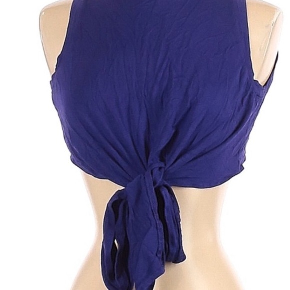 Blue Tie-Back Top - Picture 1 of 3